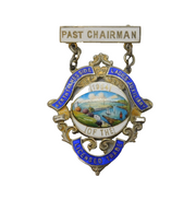 Sterling Silver Enamel Ladies Auxiliary Trade Fob Medal Vintage London