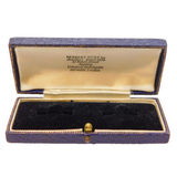 Blue Tooled Leather Jewellery Cufflinks Box 'Herbery Wolf Ltd' Vintage c1950