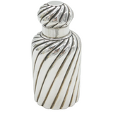 Victorian Large Sterling Silver Fluted Pattern Scent Bottle Antique 1890
