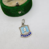 Sterling Silver Welsh Lady Wales Enamel Charm Pendant Vintage c1970