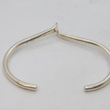 Sterling Silver Wishbone Twist Front Cuff Bangle Bracelet Contemporary c2000
