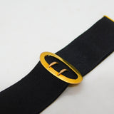 Victorian 9ct Yellow Gold Short Buckle Form Mourning Bracelet Antique c1880
