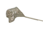 Silver Plated Terrier Dog Form Stick Pin Vintage c1970