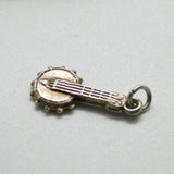 Sterling Silver Mexican Banjo Charm Pendant Vintage c1970