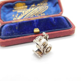 Sterling Silver Victorian Carriage Charm Pendant Vintage c1970