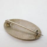 Art Nouveau Sterling Silver & Guilloche Enamel Brooch Antique c1890 Victorian