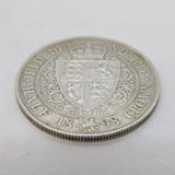 Queen Victoria .925 Silver Half Crown Coin Antique 1898 Very Fine Condition