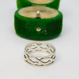 Sterling Silver Celtic Wave Style Open Band Ring Vintage c1970 Size N 1/2