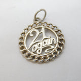 Sterling Silver 21st Birthday Charm Pendant Vintage c1970s