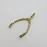 Sterling Silver Planished Wishbone Form Studio Pendant Modern c1990s