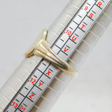 Irish Sterling Silver Engraved Pattern Signet Ring Vintage 1979 Dublin Size W