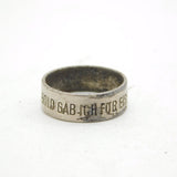Austo Hungarian WWI Gold Gab Ich Fur Eisen Gold for Iron Band Ring Antique 1914