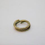 Victorian Sterling Silver Gilt Floral Chased Split Ring Finding Antique c1860