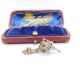 Sterling Silver Fairytale Church with Wedding Charm Pendant Vintage c1970