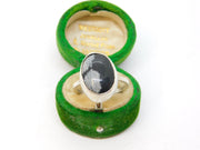 Sterling Silver Two-Colour Quartz Set Dress Ring Vintage c1970 Size R UK