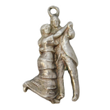 Sterling Silver Ballroom Dancing Charm Pendant Vintage c1970