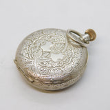 19th Century Swiss .935 Silver Cased Silvered Dial Ladies Pocket Watch Antique