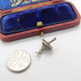 Sterling Silver Ballerina Charm Pendant Vintage c1970
