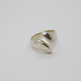 Sterling Silver Mexican Chunky Open Front Studio Ring Modern c2000 Size R