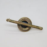 Sterling Silver Cabochon Banded Agate Taxco Style Studio Brooch Vintage c1970