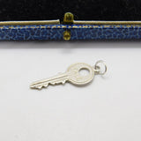 Sterling Silver Key for Yale Charm Pendant Vintage c1970