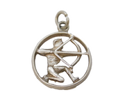 Sterling Silver Sagittarius the Archer Charm Pendant Vintage c1970s