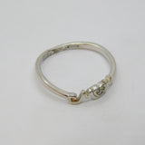 Sterling Silver Spinel Set 'MOM" Engraved Inside Ring Vintage c1970 Size R 1/2