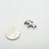 Sterling Silver Simple Standing Cow Charm Pendant Vintage c1970