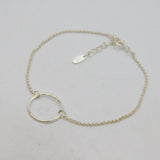 Sterling Silver Belcher Chain & Circle Stacking Bracelet Contemporary c2010