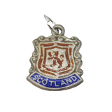 Sterling Silver Enamel Scotland Charm Pendant Vintage c1970