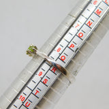 Sterling Silver 5 Stone Peridot Half Eternity Band Ring Modern c1990 Size Q 1/2