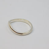 Sterling Silver Wavy Band Stacking Ring Vintage c1970 Size L