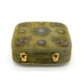 Georgian Handmade Travelling Jewellery Box Sterling Silver Decoration Antique