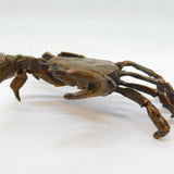 20th Century Cast Bronze Crab Figurine Sculpture Vintage c1970s