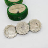 Edward VII Indian 1 Anna Silver Coloured Coin Brooch Antique c1901
