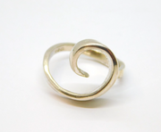 Sterling Silver Swirly Open Band Studio Dress Ring Vintage c1970 Size O 1/2
