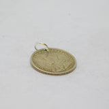 Sterling Silver George V Canadian 10 Cents Coin Charm Pendant Antique 1916