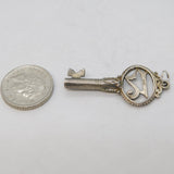 Sterling Silver 21st Birthday Key Charm Pendant Vintage c1970s