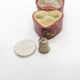Sterling Silver Sewing Thimble Charm Pendant Vintage c1970