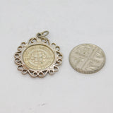 Sterling Silver George VI Threepence Coin Charm Pendant Vintage 1940