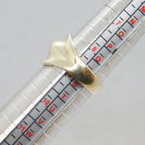 Sterling Silver Studio Style Curvy Front Dress Ring Vintage c1990 Size R 1/2
