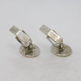 Sterling Silver Swirl Pattern Pair of Gents Cufflinks Vintage c1980s