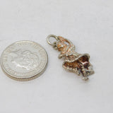 Sterling Silver Highland Dancer Charm Pendant Vintage c1970