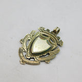 Sterling Silver Shield Form Fob Medal Antique 1909 Birmingham