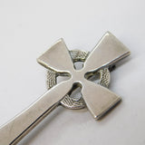 Ola M Gorie Sterling Silver Celtic Cross Brooch Pin Vintage 1964 Edinburgh