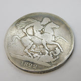 King George IV Silver Tertio Edge Crown Coin Antique 1822 Fair Condition