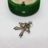 Sterling Silver Circus Clown Charm Pendant Vintage c1970