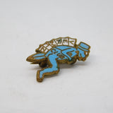 Art Deco Gilt Metal & Enamel 'Vermin Club' Political Badge Brooch Antique
