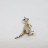 Sterling Silver Kangaroo With Joey Charm Pendant Vintage c1970