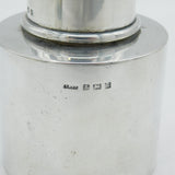 Edwardian Sterling Silver Barrel Form Tea Caddy Antique 1909 Birmingham